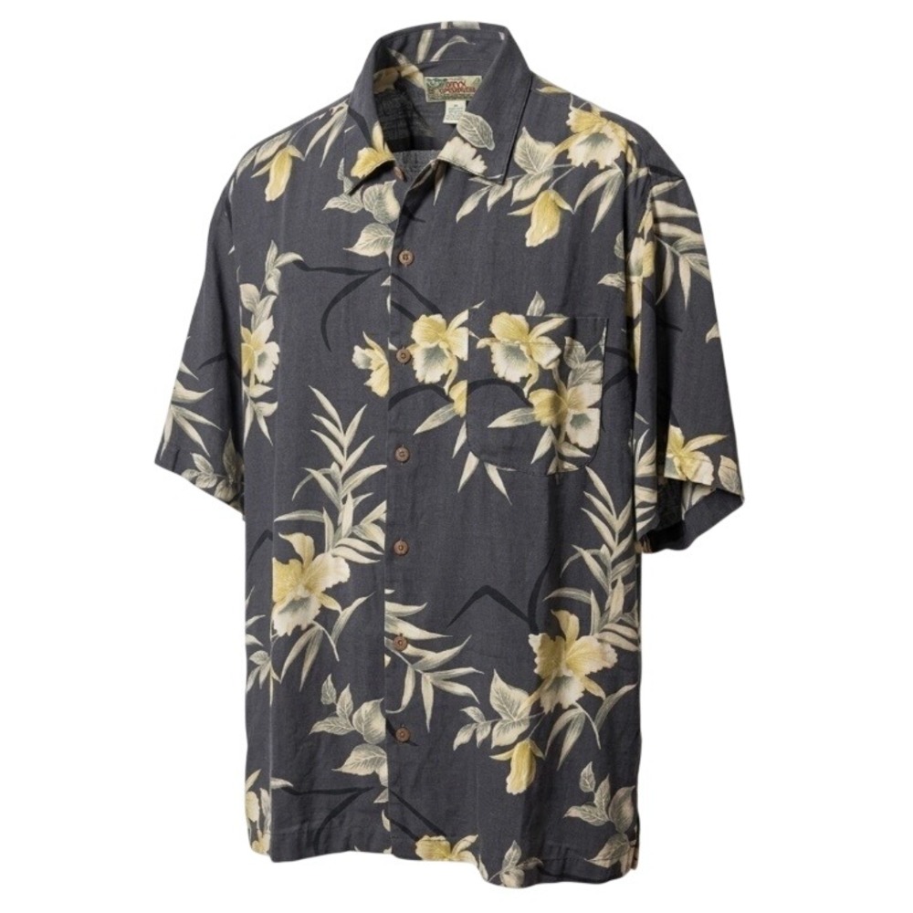 Tommy Bahama 100% Silk Hawaiian Shirt Luxe Resort Cruise Luau Vacation Medium
